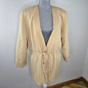 Numi 100% Silk Belted Blazer Jacket